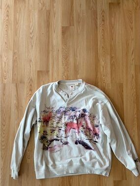 Levi's Crewneck Henley Collar Pullover